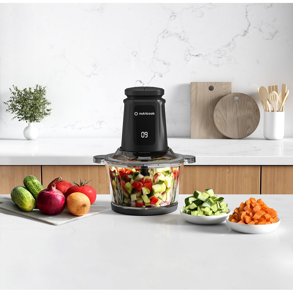 Mini tocator NUTRICOOK NC-CH2000EU, 2l, 500W, 1 treapta viteza, negru