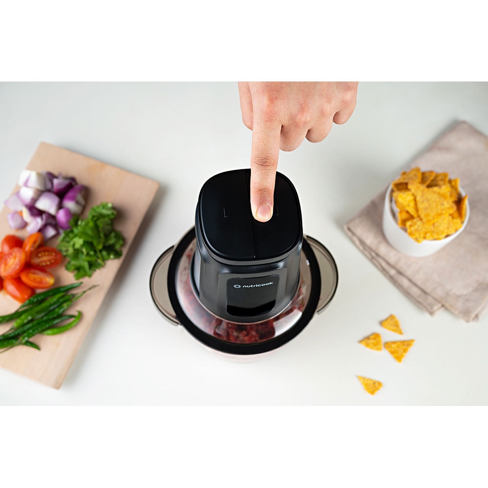 Mini tocator NUTRICOOK NC-CH2000EU, 2l, 500W, 1 treapta viteza, negru