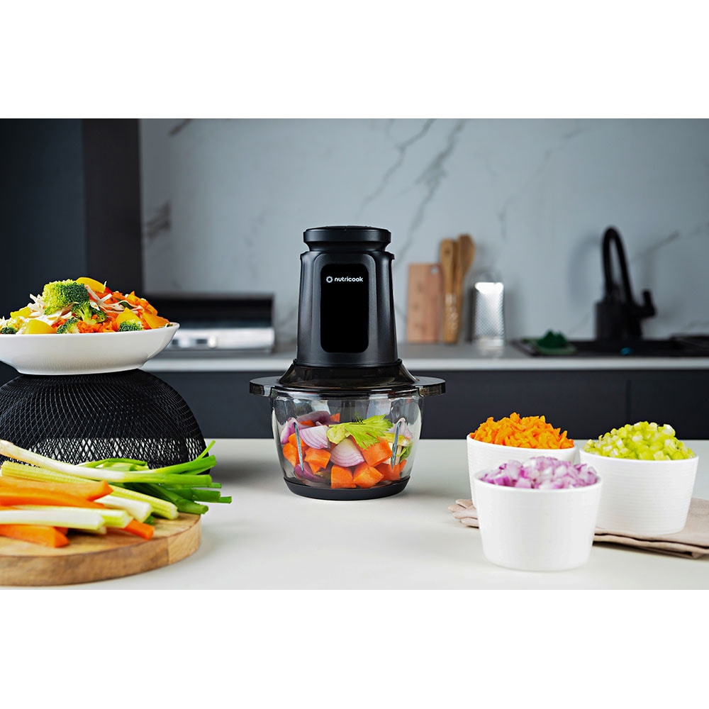 Mini tocator NUTRICOOK NC-CH2000EU, 2l, 500W, 1 treapta viteza, negru