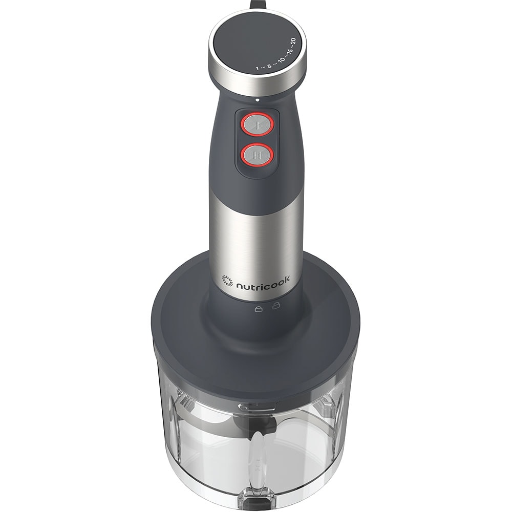 Mixer vertical NUTRICOOK NC-HB100EU, 0.7l, 1200W, 20 trepte viteza, negru-argintiu