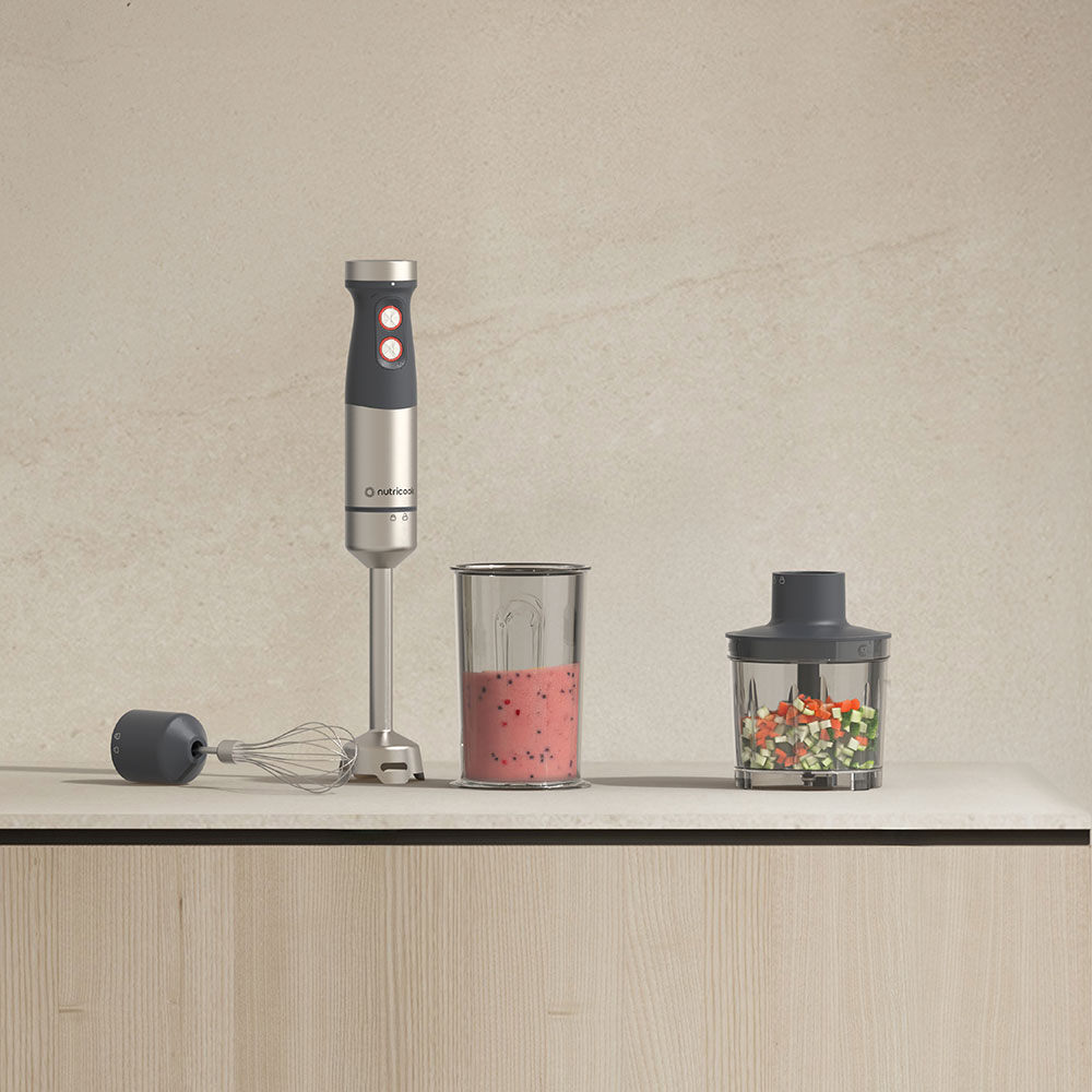 Mixer vertical NUTRICOOK NC-HB100EU, 0.7l, 1200W, 20 trepte viteza, negru-argintiu