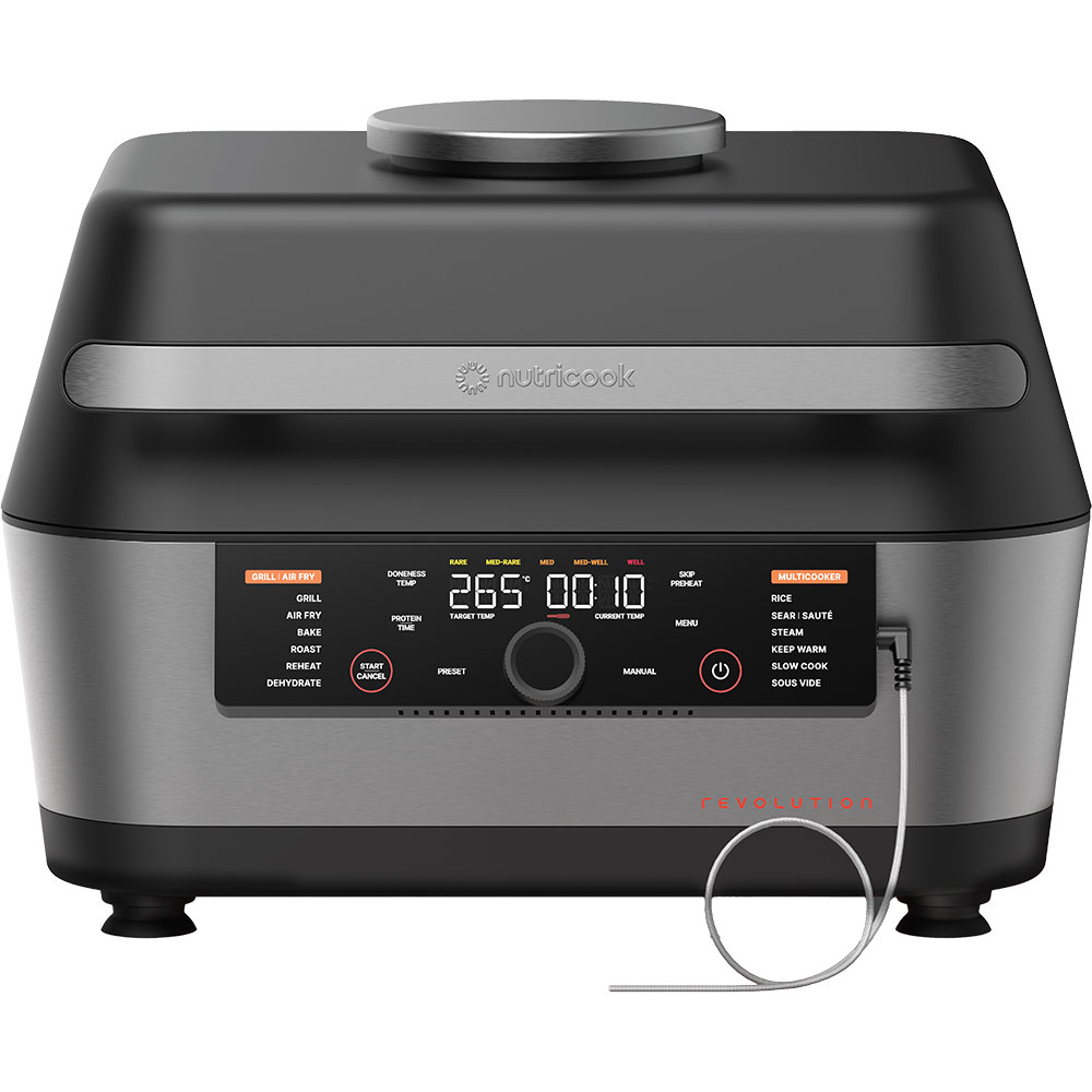 Multicooker NUTRICOOK Revolution NC-RG600EU, 8.5l, 1760W, 12 programe, argintiu-negru