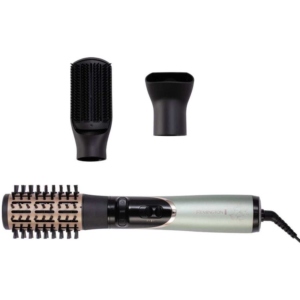 Perie rotativa REMINGTON Botanicals AS5860, 800W, 2 viteze, 2 trepte temperatura, Invelis Ceramic, verde fosforescent