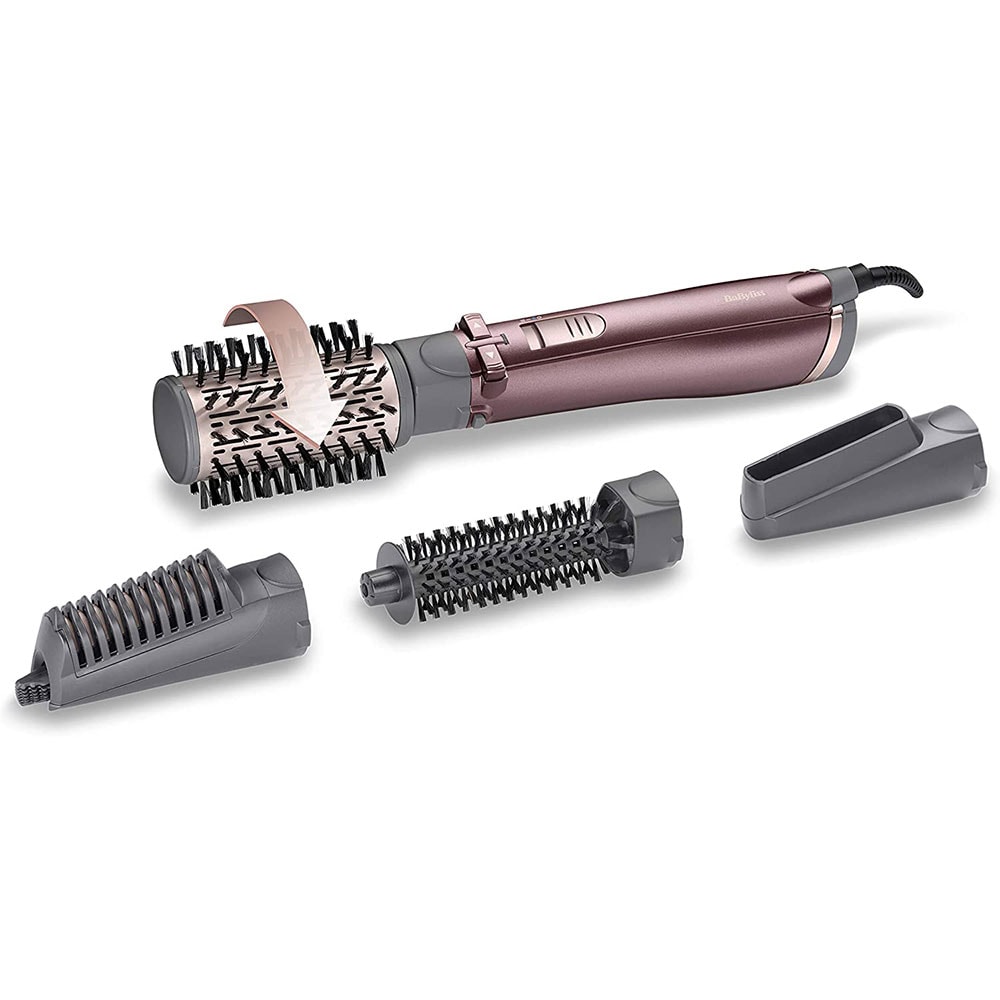 Perie rotativa BABYLISS Beliss Big Hair AS960E, 1000W, 2 viteze, 2 trepte temperatura, roz