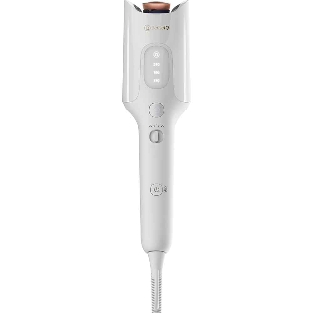 Ondulator automat PHILIPS BHB968/00 SenseIQ, 210 grade, invelis ceramic, alb