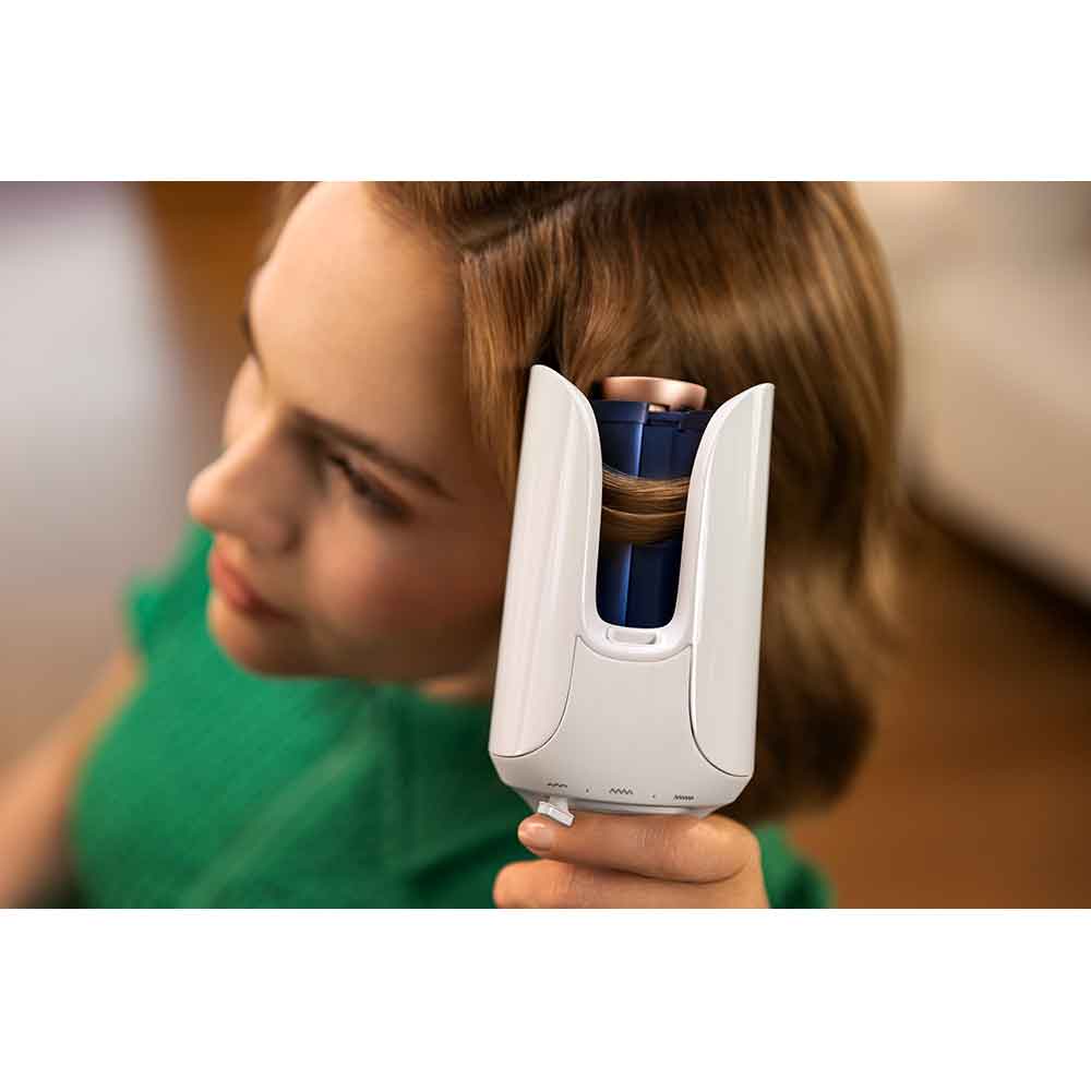 Ondulator automat PHILIPS BHB968/00 SenseIQ, 210 grade, invelis ceramic, alb