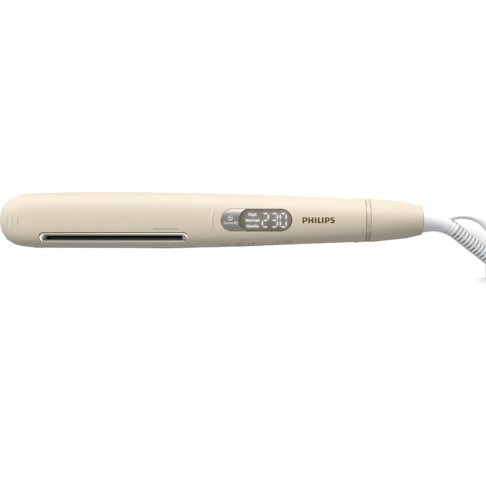 Placa de indreptat parul PHILIPS SenseIQ BHD838, 230 grade, invelis ceramic, bej