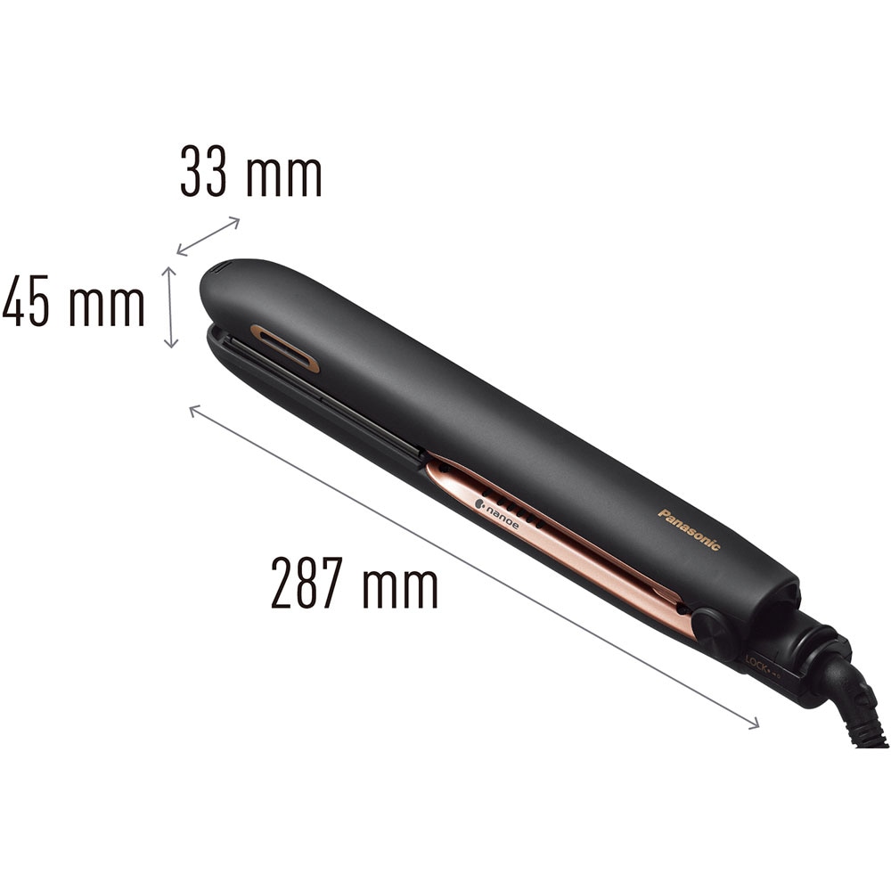 Placa de indreptat parul PANASONIC EH-PHS9KK825, 230 grade, invelis ceramic, negru