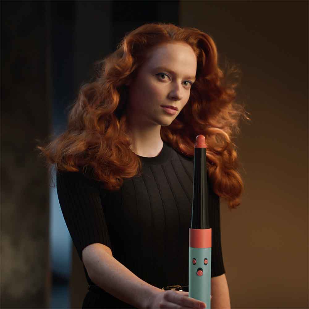 Trusa coafat Multistyler DYSON Airwrap HS08, 90 grade, invelis ceramic, albastru topaz