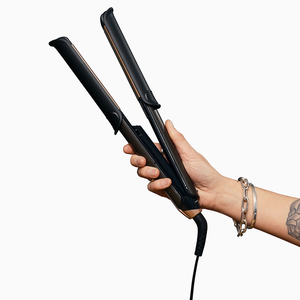 Placa de indreptat parul REMINGTON ONE Straight & Curl S6077, 2in1, FlexiCover, 230 grade, invelis ceramic, negru