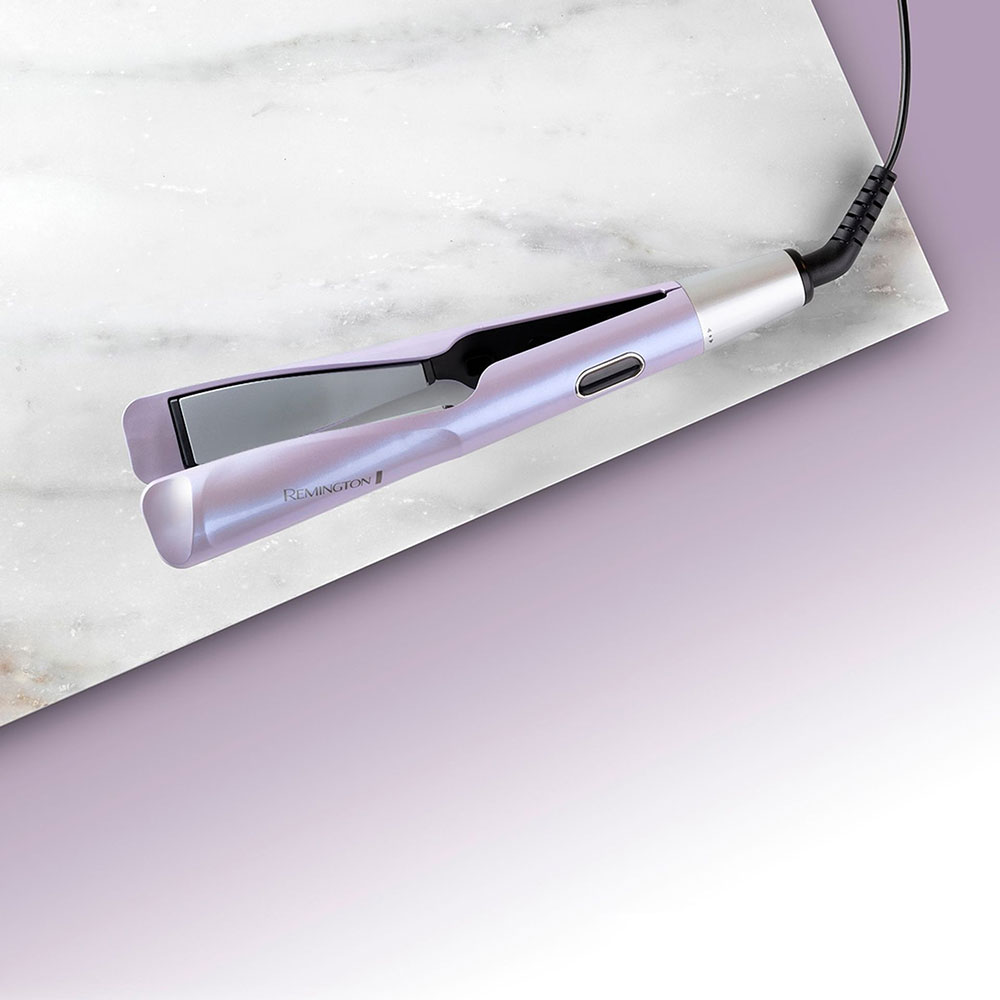 Placa de indreptat si ondulat parul REMINGTON Curl & Straight Confidence Special Edition S6606GP, 230 grade, invelis ceramic, mov