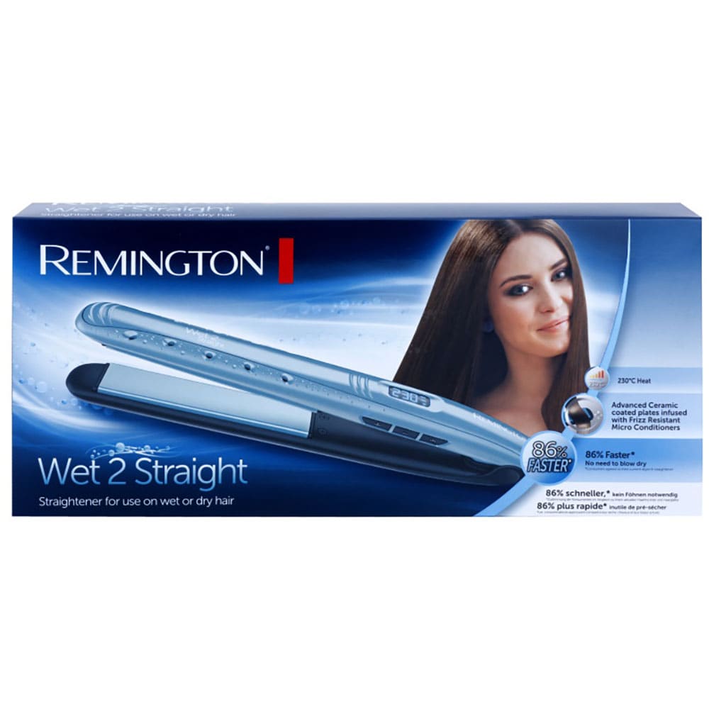 Placa de indreptat parul REMINGTON Wet2Straight S7300, 230 grade, LCD, invelis ceramic, verde