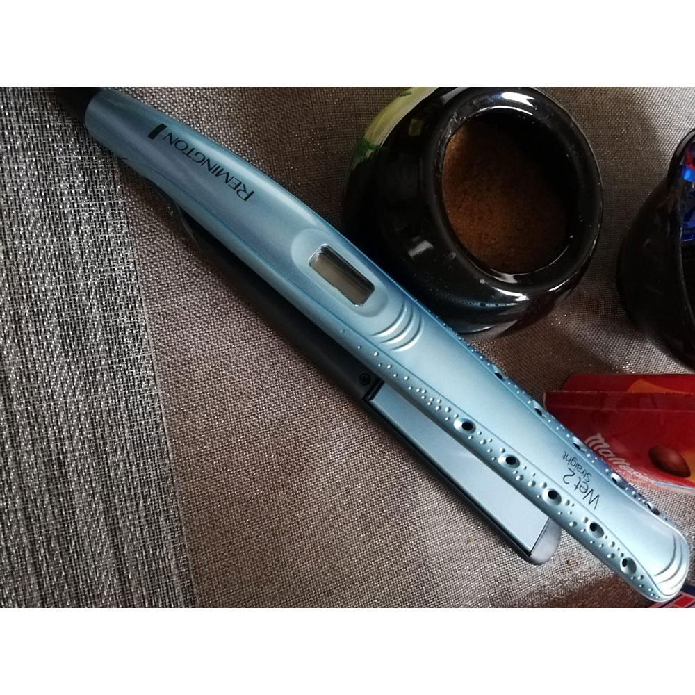 Placa de indreptat parul REMINGTON Wet2Straight S7300, 230 grade, LCD, invelis ceramic, verde