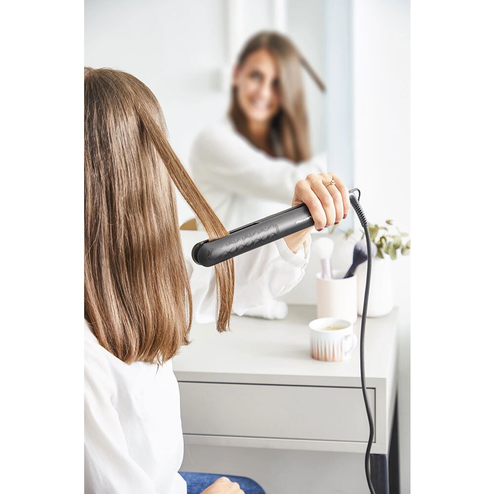 Placa de indreptat parul ROWENTA EasyLiss SF1612F0, 200 grade, invelis cu keratina, negru