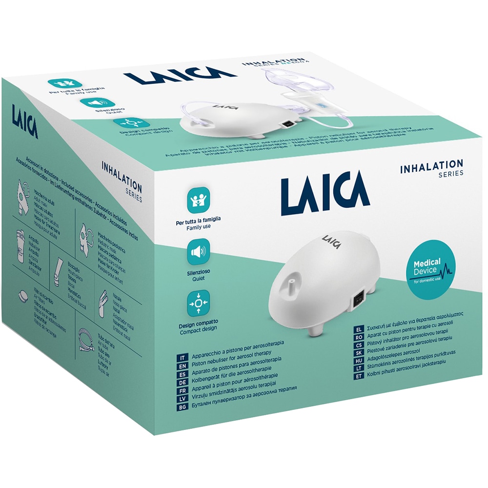 Aparat aerosoli compact LAICA NE3004, 8ml, alb