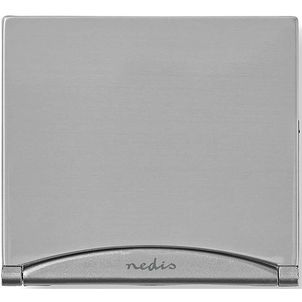 Ceas desteptator digital NEDIS CLDK002SR, Afisaj LCD, pliabil, argintiu