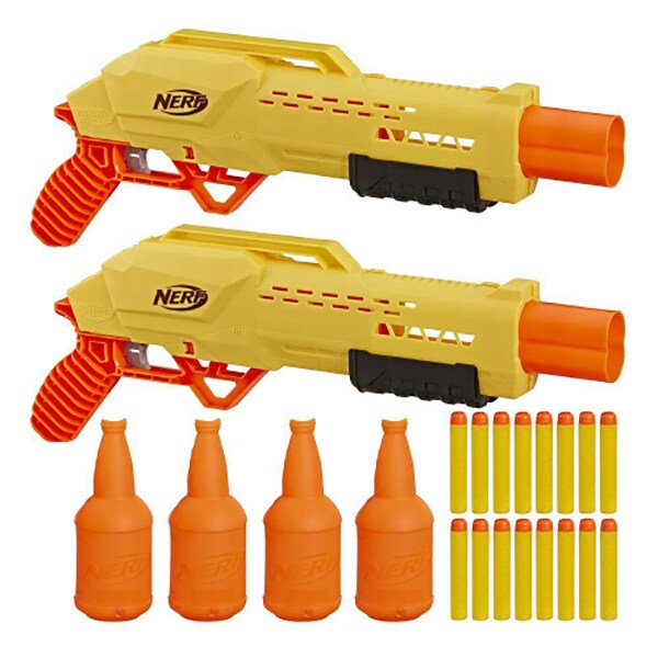 Set 2 blastere NERF Alpha Strike Tiger DB2 cu tinte E8312, 8 ani+, multicolor