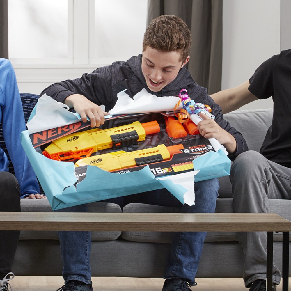Set 2 blastere NERF Alpha Strike Tiger DB2 cu tinte E8312, 8 ani+, multicolor