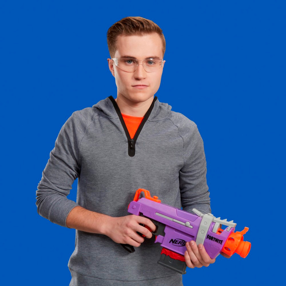 Blaster NERF Fortnite FN SMG E8977, 8 ani+, mov-portocaliu