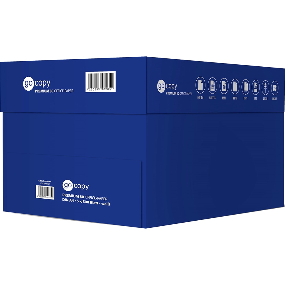 Hartie copiator GO COPY Premium, A4, 500 coli, 80g/mp