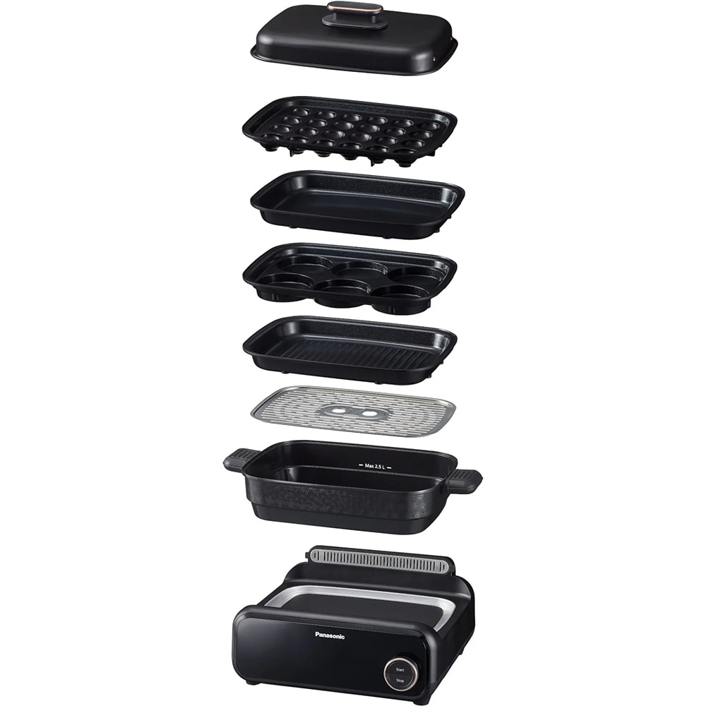 Gratar electric PANASONIC NF-GM600KXE, 1524W, Multi-Cooker, negru