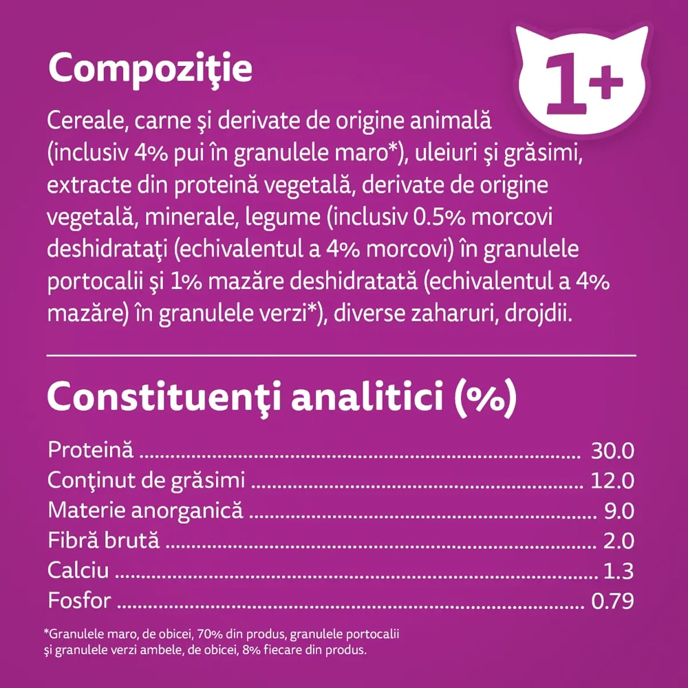 Hrana uscata pentru pisici WHISKAS, Adult, Vita, 300 g