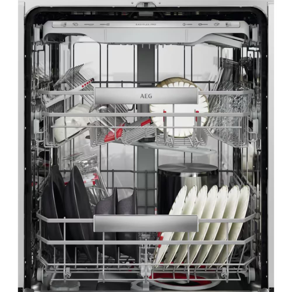 Masina de spalat vase incorporabila AEG NG97IX20PK, 15 seturi, 8 programe, 60 cm, Clasa A, panou comanda negru