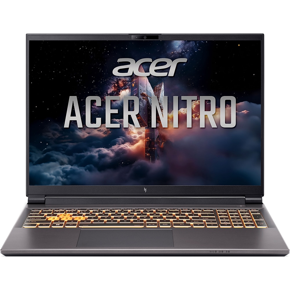 Laptop Gaming ACER Nitro V 16 ANV16-I12-753M, Intel Core 7 230H pana la 5.2GHz, 16" WUXGA, 16GB, SSD 512GB, NVIDIA GeForce RTX 3050 4GB, Free DOS, Herald Grey
