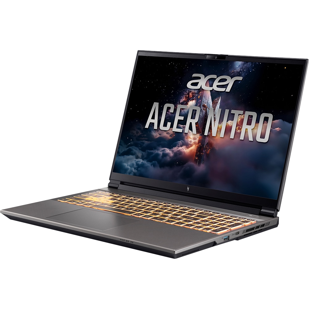 Laptop Gaming ACER Nitro V 16 ANV16-I12-753M, Intel Core 7 230H pana la 5.2GHz, 16" WUXGA, 16GB, SSD 512GB, NVIDIA GeForce RTX 3050 4GB, Free DOS, Herald Grey