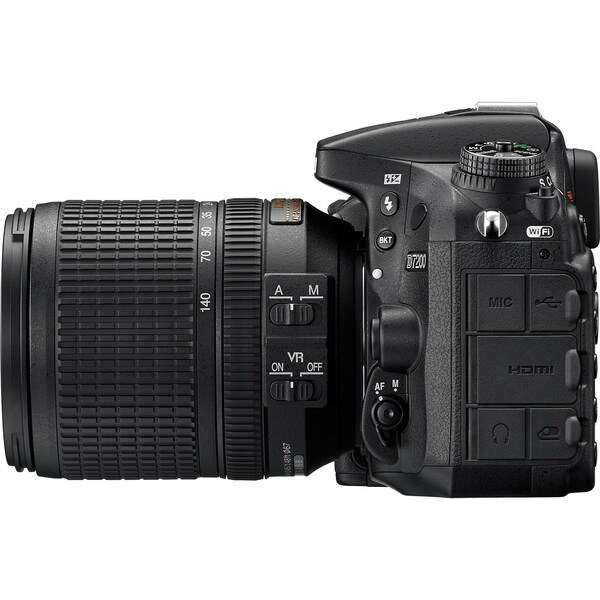 Aparat foto DSLR NIKON D7200 + obiectiv 18-140mm VR, 24.1 Mp, 3.2 inch, negru