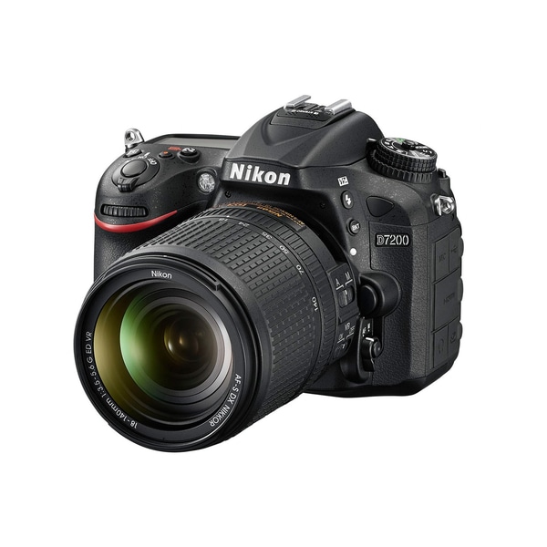 Aparat foto DSLR NIKON D7200 + obiectiv 18-140mm VR, 24.1 Mp, 3.2 inch, negru