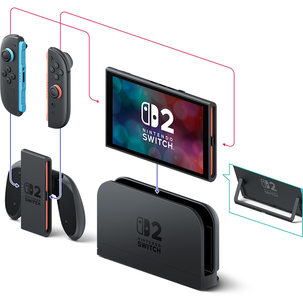 Consola NINTENDO Switch 2, Joy-Con Light Red/Light Blue + Mario Kart World 