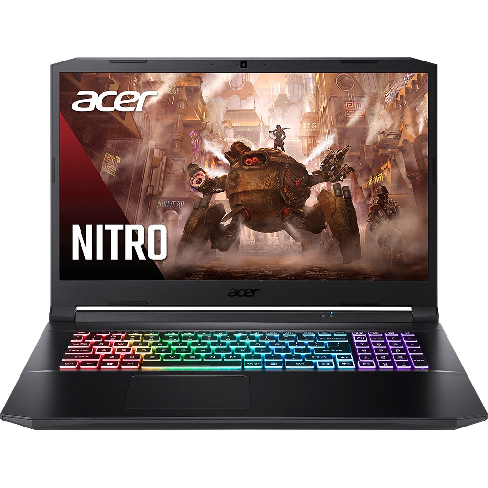 Laptop ACER Nitro 5 AN517-41-R3LH, AMD Ryzen 5 5600H pana la 4.2GHz, 17.3" Full HD, 16GB, SSD 512GB, NVIDIA GeForce RTX 3070 8GB, Free DOS, negru