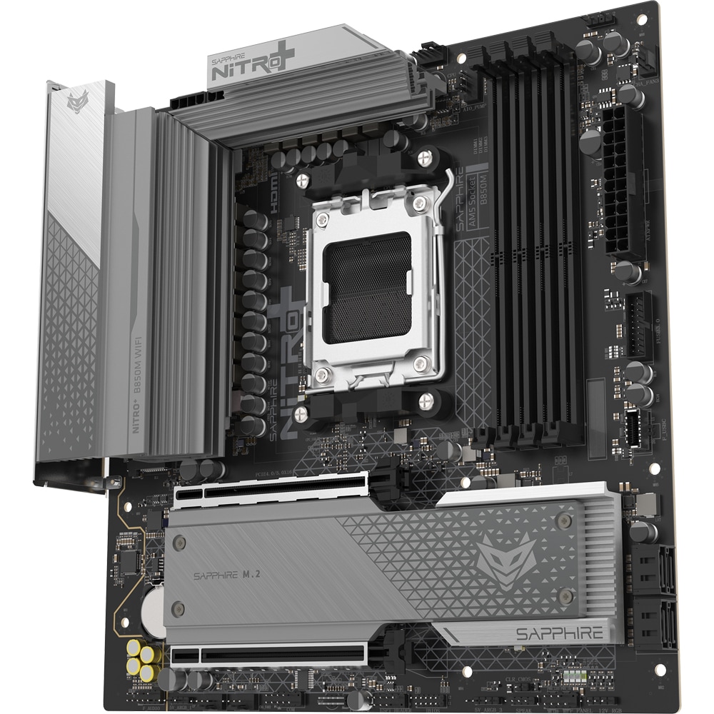 Placa de baza SAPPHIRE NITRO+ B850M WIFI, Socket AM5, mATX, Wi-Fi