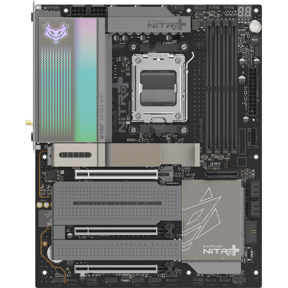 Placa de baza SAPPHIRE NITRO+ X870EA PhantomLink Edition, Socket AM5, ATX, Wi-Fi