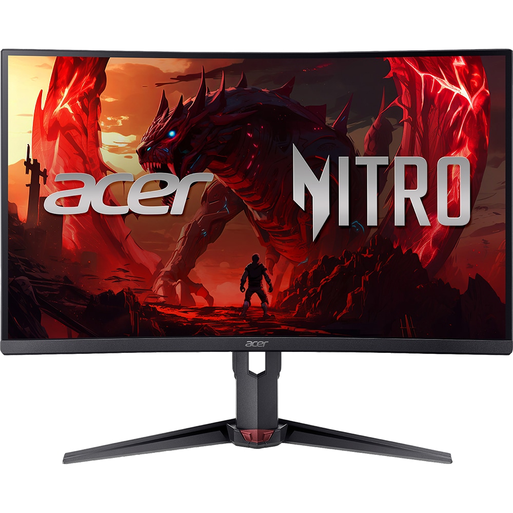 Monitor Gaming curbat VA LED ACER Nitro XZ273UP2, 27", QHD, 180Hz, AMD FreeSync Premium, HDR10, boxe, negru