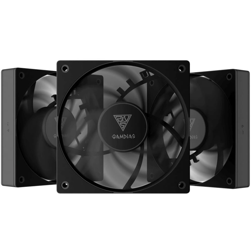 Set 3 ventilatoare Gamdias Notus M1-1203, 3x120mm, negru