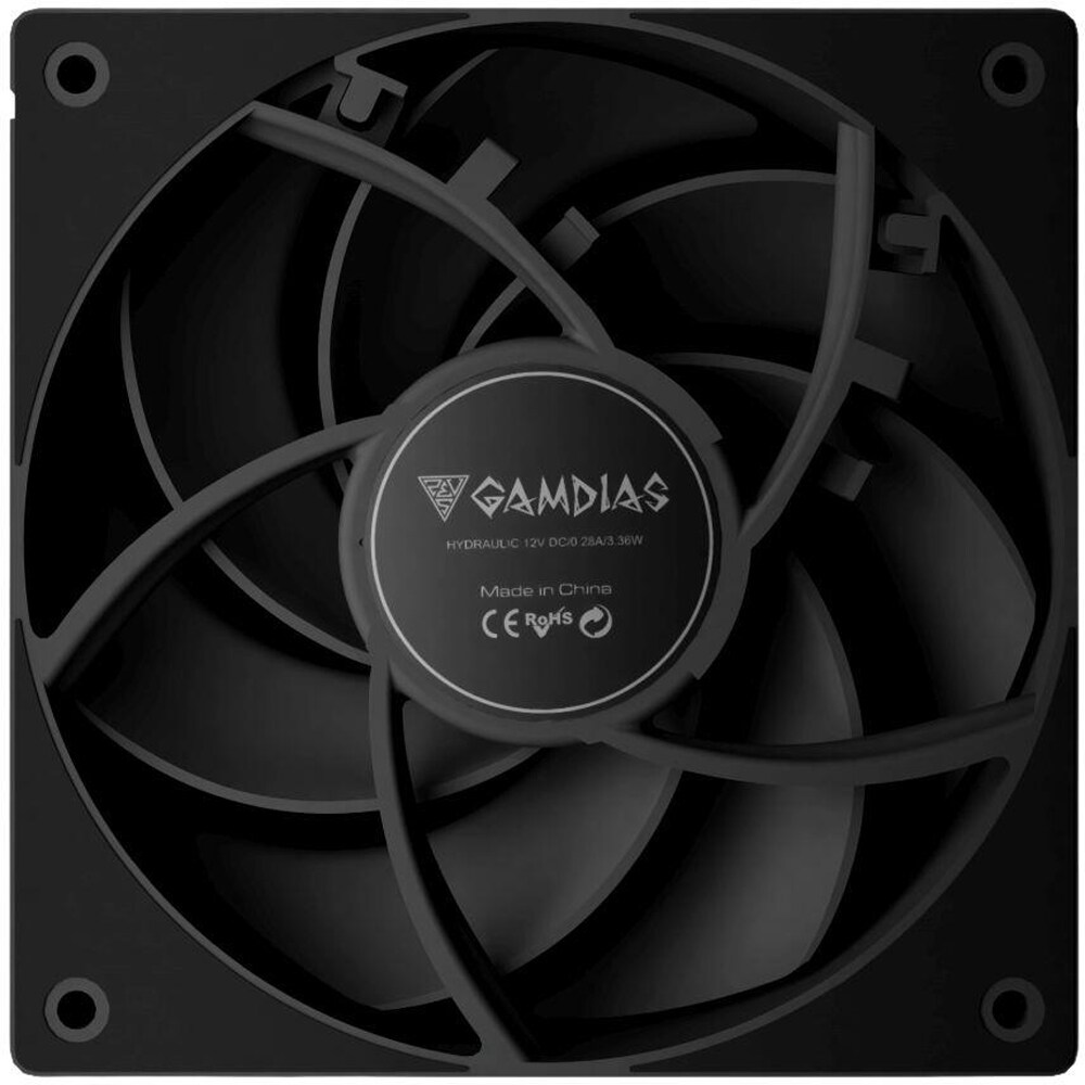 Set 3 ventilatoare Gamdias Notus M1-1203, 3x120mm, negru