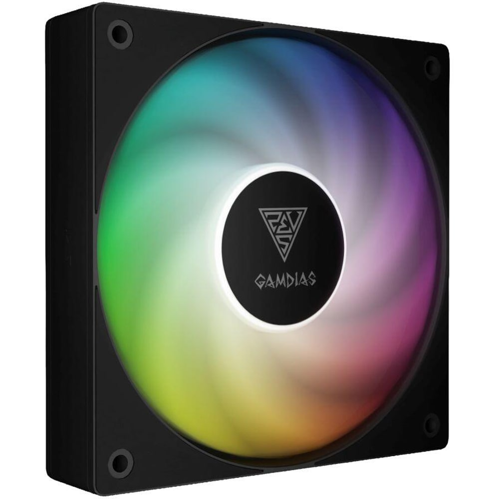 Set 3 ventilatoare Gamdias Notus M1-1203 ARGB, 3x120mm, negru