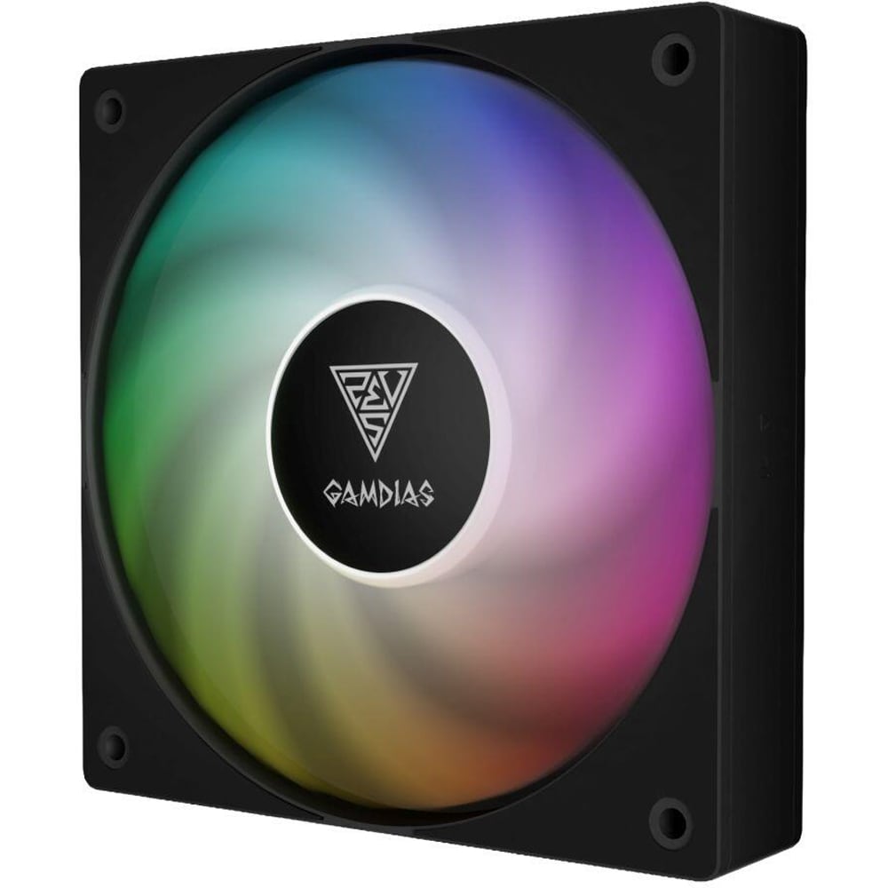 Set 3 ventilatoare Gamdias Notus M1-1203 ARGB, 3x120mm, negru