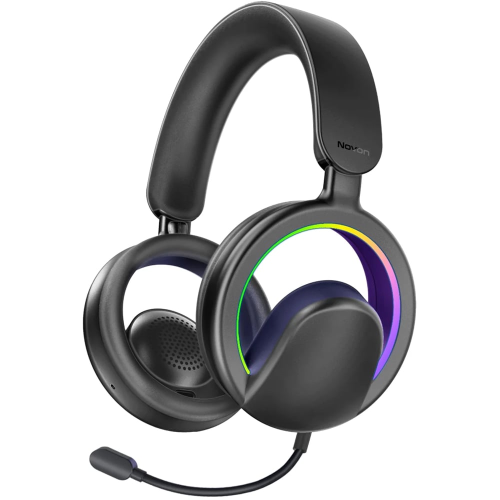 Casti PROMATE Novon, Bluetooth, Over-ear, Microfon, negru