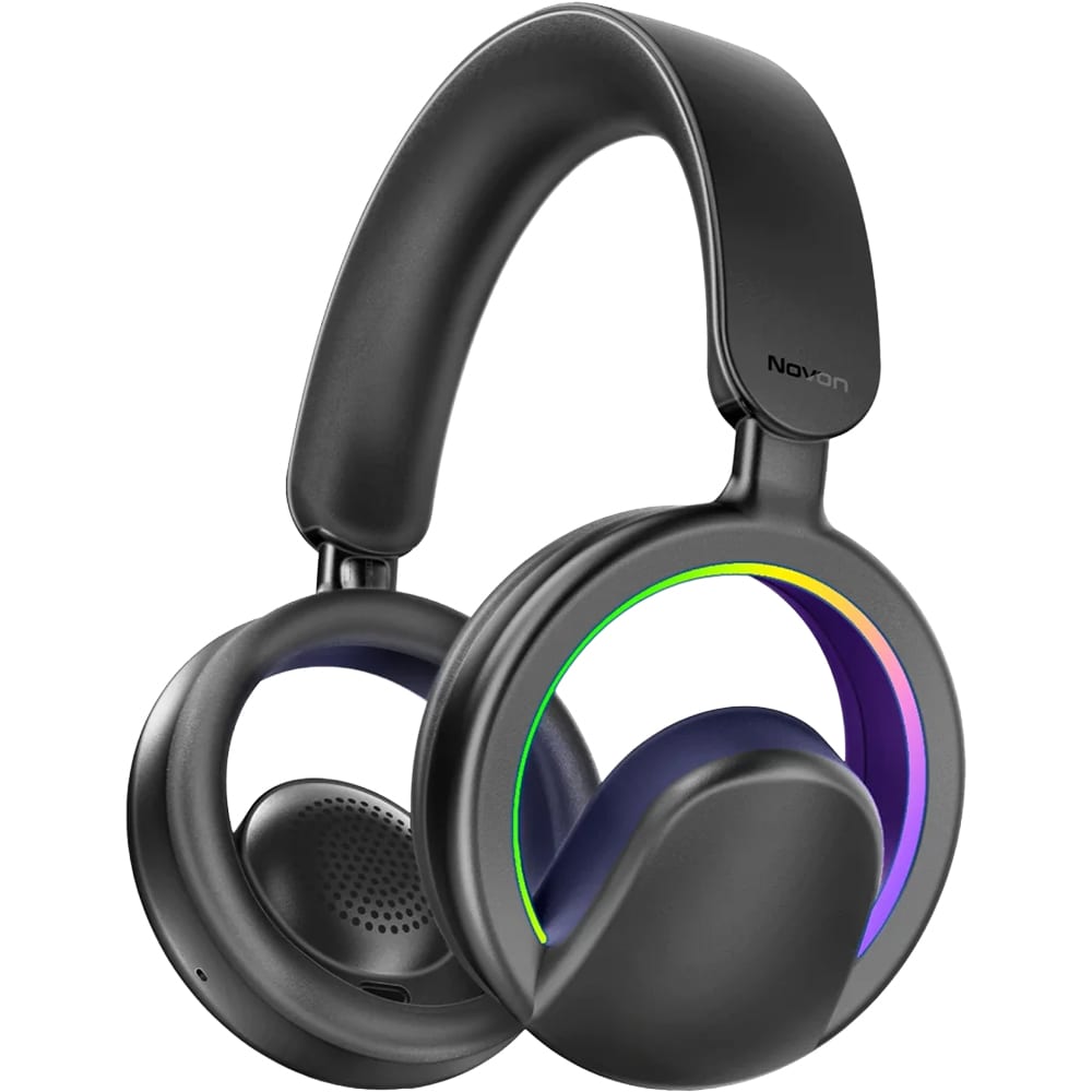 Casti PROMATE Novon, Bluetooth, Over-ear, Microfon, negru