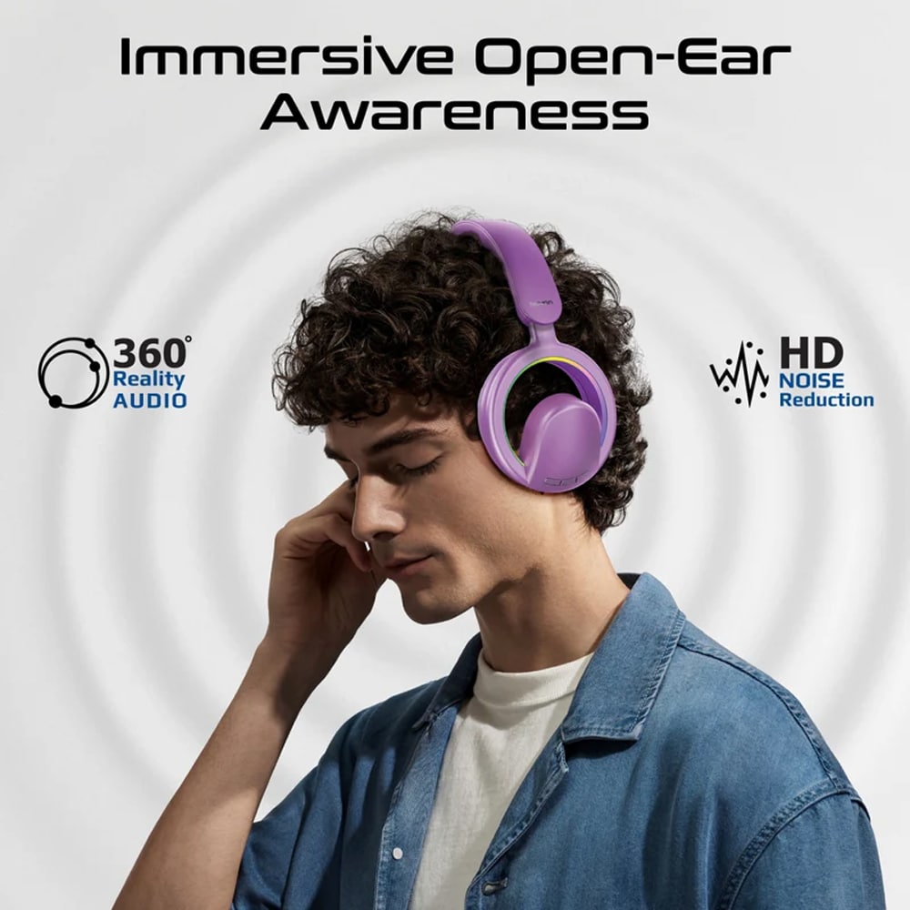 Casti PROMATE Novon, Bluetooth, Over-ear, Microfon, violet