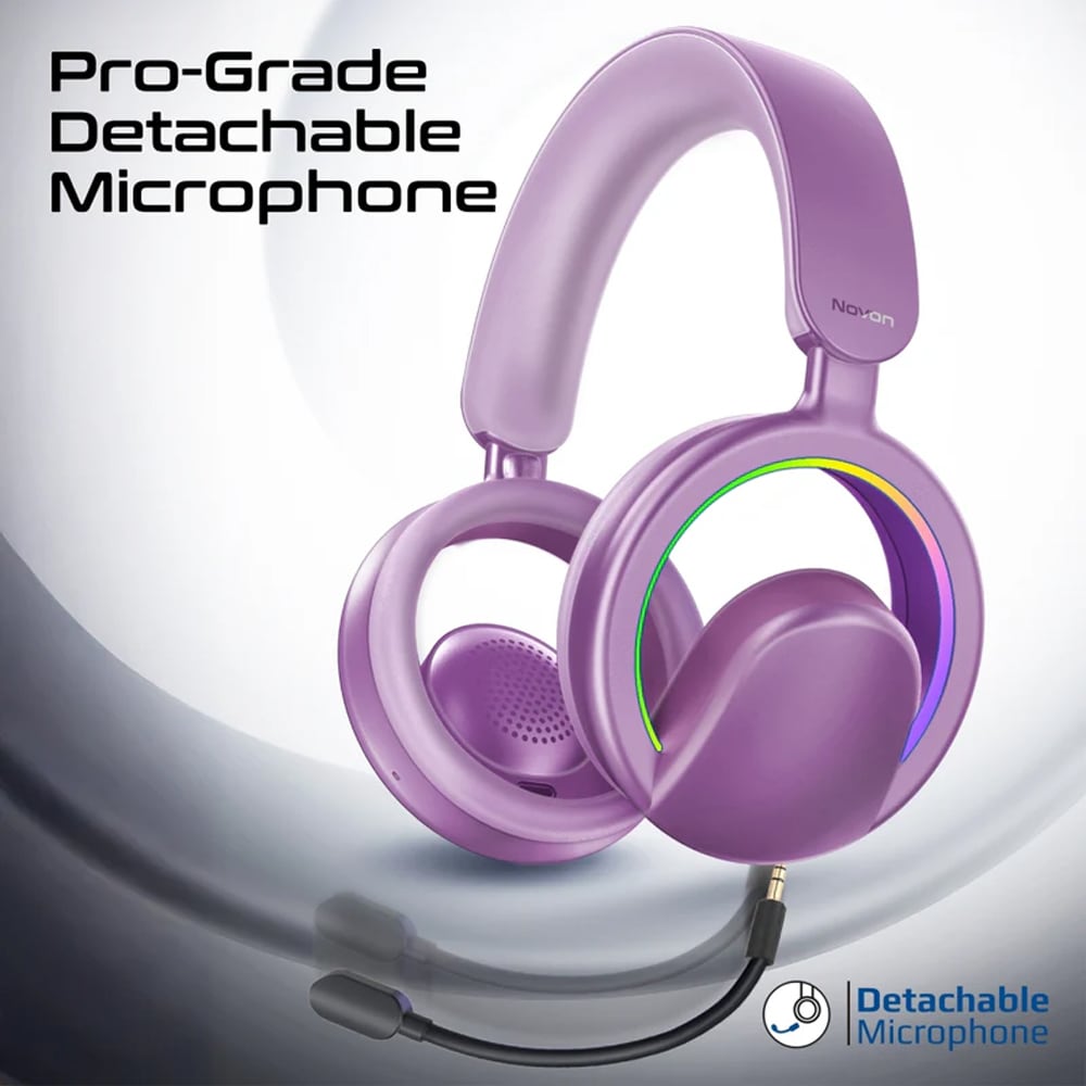 Casti PROMATE Novon, Bluetooth, Over-ear, Microfon, violet