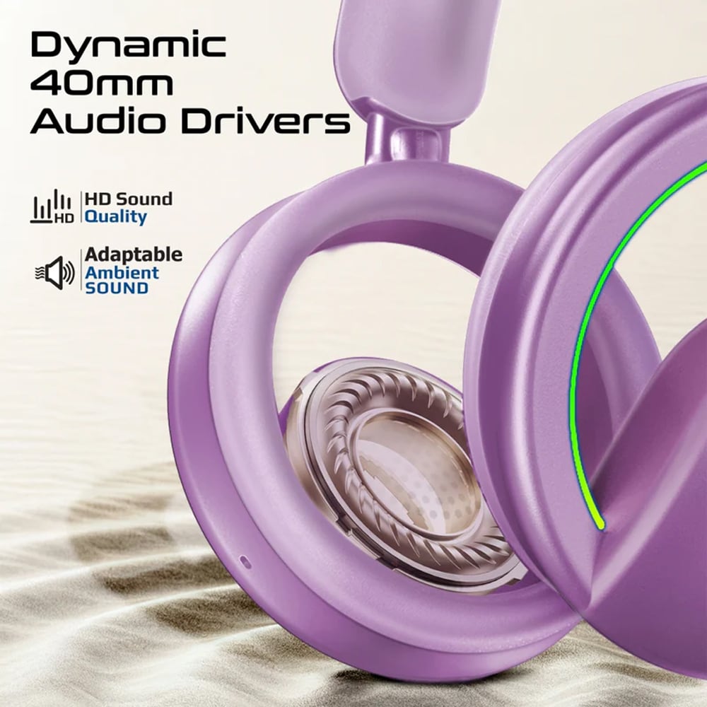 Casti PROMATE Novon, Bluetooth, Over-ear, Microfon, violet
