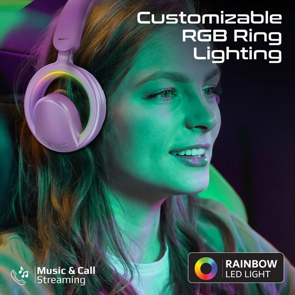 Casti PROMATE Novon, Bluetooth, Over-ear, Microfon, violet