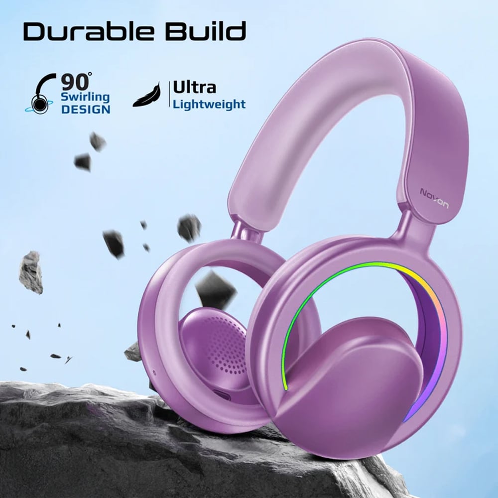 Casti PROMATE Novon, Bluetooth, Over-ear, Microfon, violet