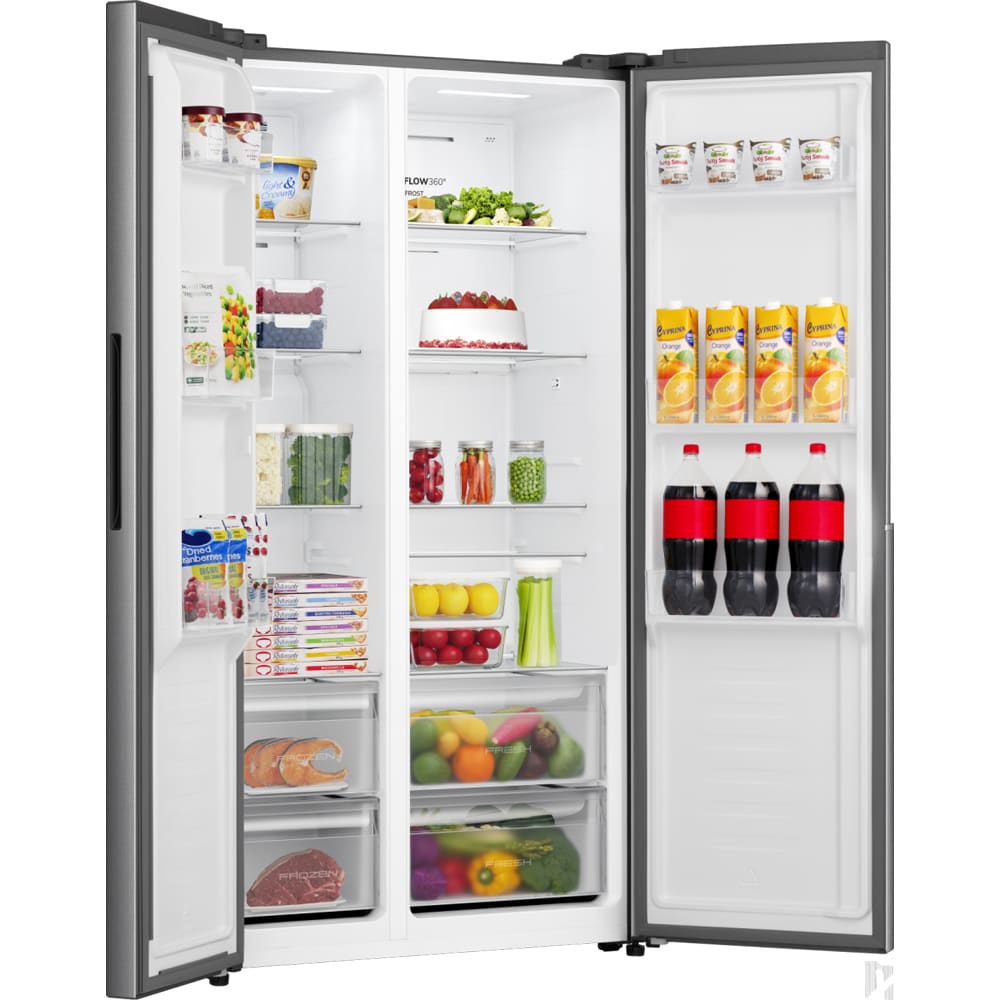 Side by Side GORENJE NRS917C41X, NoFrost Plus, 544 l, H 178.6 cm, Clasa C, argintiu