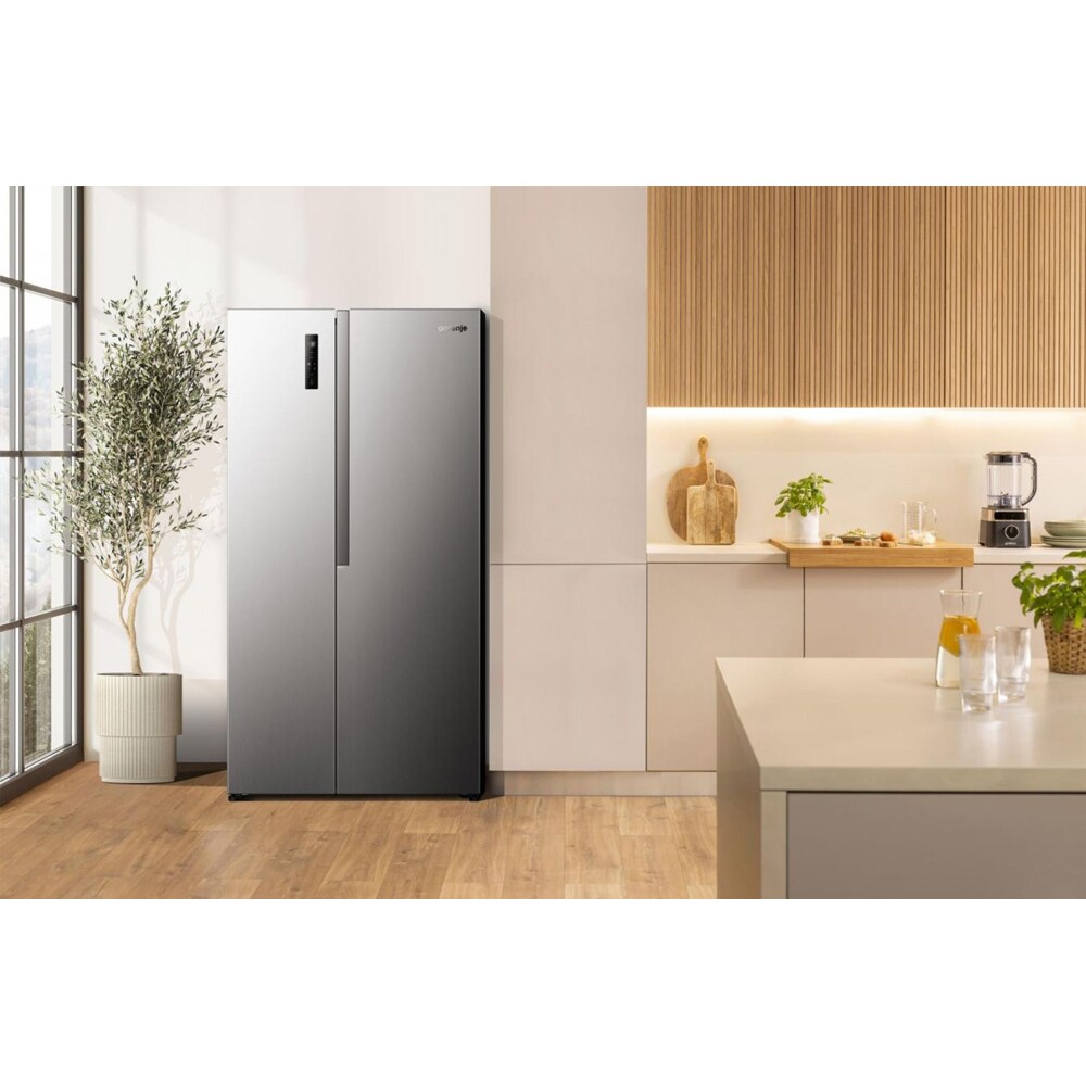 Side by Side GORENJE NRS917C41X, NoFrost Plus, 544 l, H 178.6 cm, Clasa C, argintiu