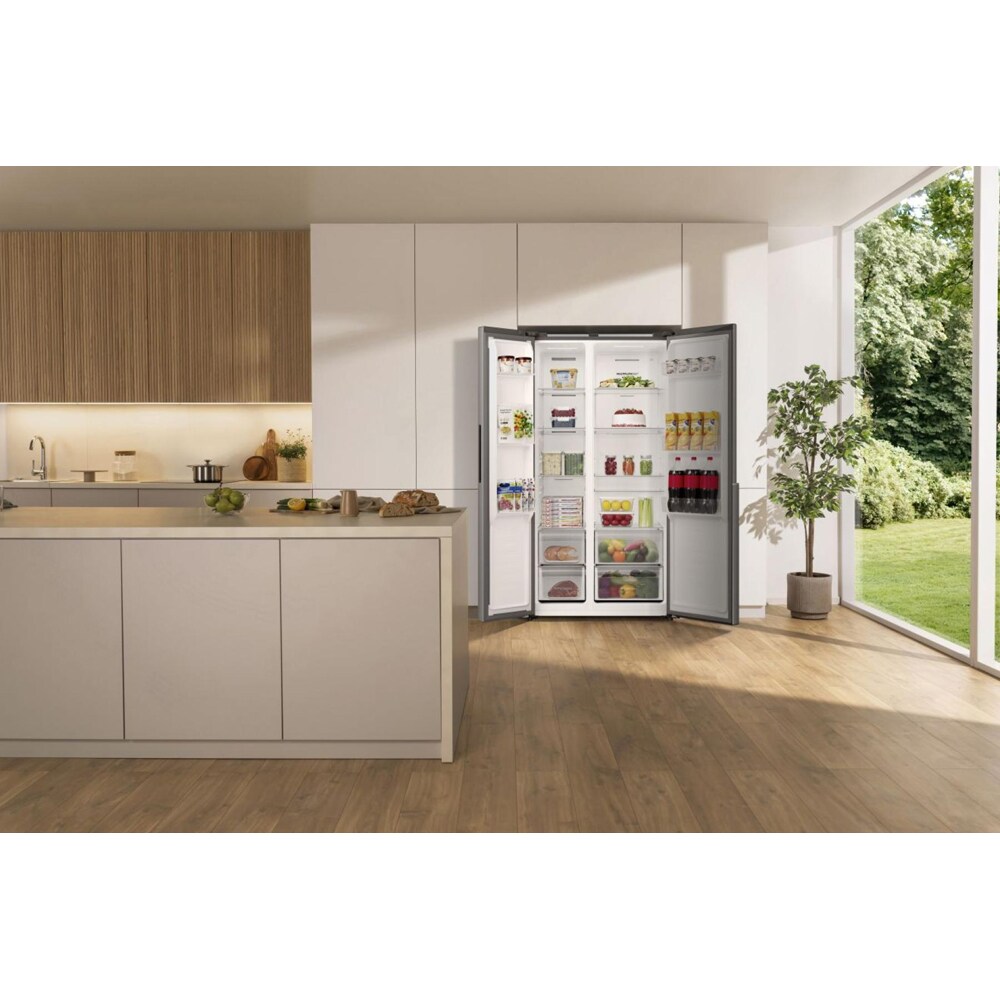 Side by Side GORENJE NRS917C41X, NoFrost Plus, 544 l, H 178.6 cm, Clasa C, argintiu